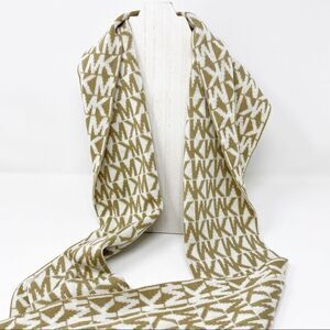 Michael Kors Signature Knit Camel Scarf Long